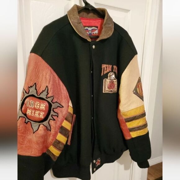 Vintage leather Mike Tyson Team Tyson Jacket. Jeff Hamilton Mike Tyson jacket. - Picture 2 of 4